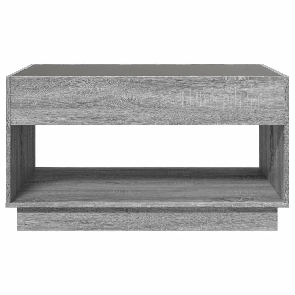 Tavolino da Salotto con LED Infinity Rovere Sonoma 90x50x50 cm 847670