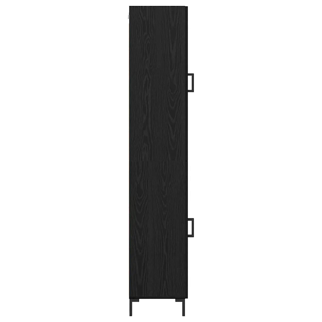Credenza Rovere Nero 34,5 x 34 x 180 cm Legno multistrato 3416144