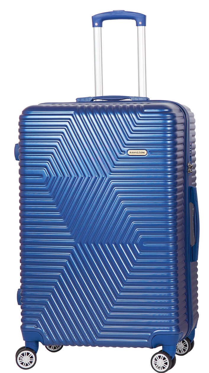 Trolley Valigia Grande Rigido in ABS 4 Ruote TSA Ravizzoni Haiti Blu