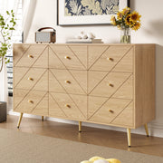Cassettiera 9 Cassetti con Gambe in Metallo ¨C Xylo ¨C MDF, Soggiorno, Camera, Ingresso