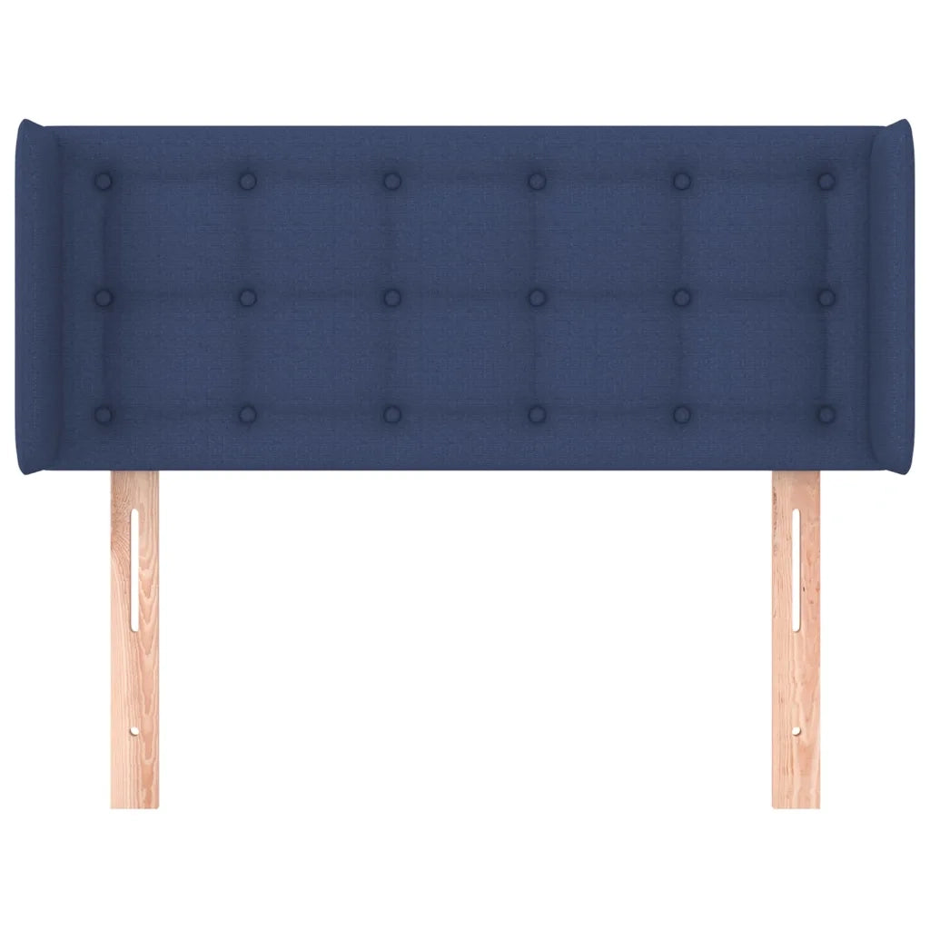 Testiera | Testata ad Orecchio Blu 83x16x78/88cm in Tessuto