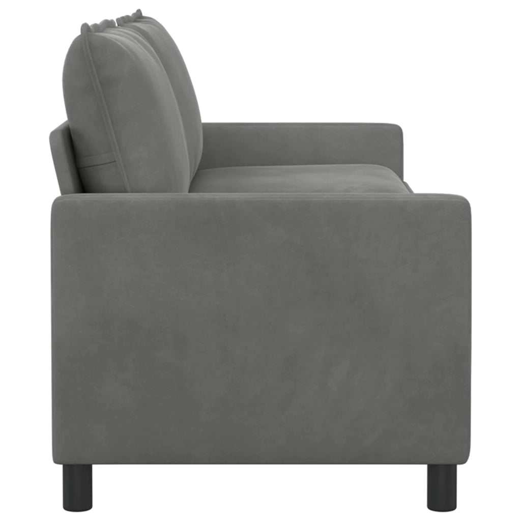 Divano Grigio Scuro 196 x 81 x 87,5 cm Velluto