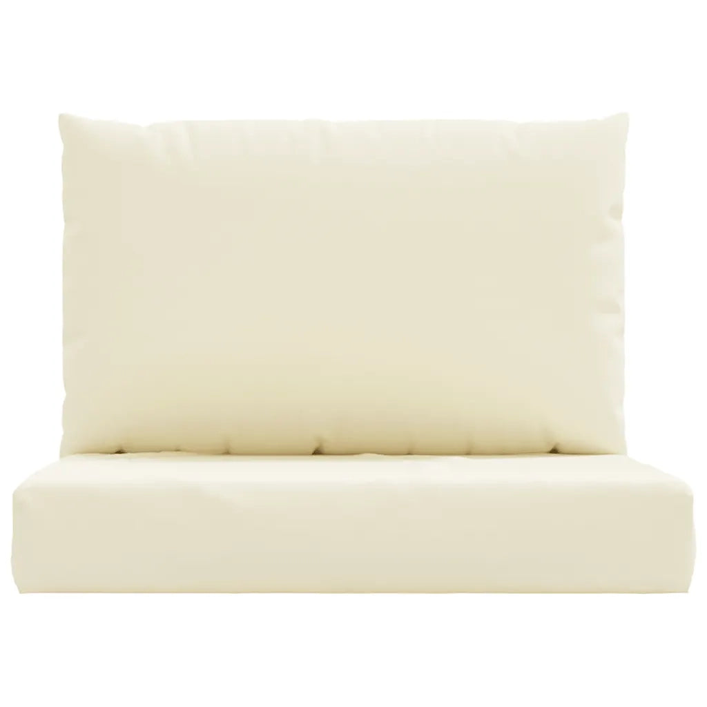 Cuscini per Pallet 2 pz Bianco Crema in Tessuto Oxford 361756
