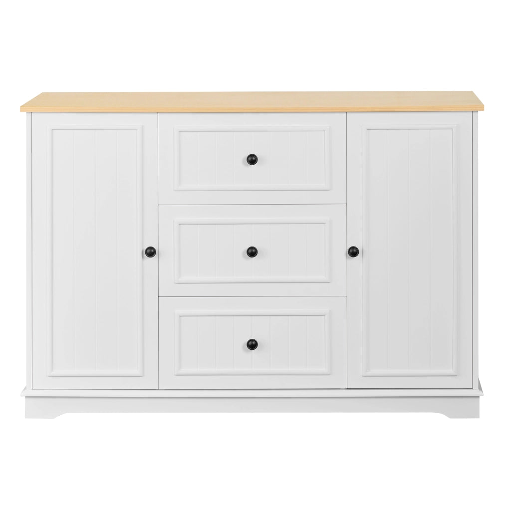 Credenza con 3 Cassetti e Ante ¨C Xylo ¨C Bianco, Legno