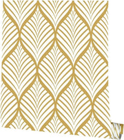 Sticker per muro con foglie d'oro boho per parete con foglie di palma sticker per muro impermeabile foglie e piante per muro sticker autofissante per soggiorno e camera da letto (0445 x 6 m)