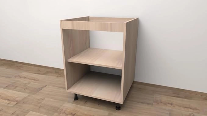 Mobile Base 60 Compreso Di Anta, H 72 Cm L 60 Cm P 55,5 Cm, Spedizione In Kit Rovere