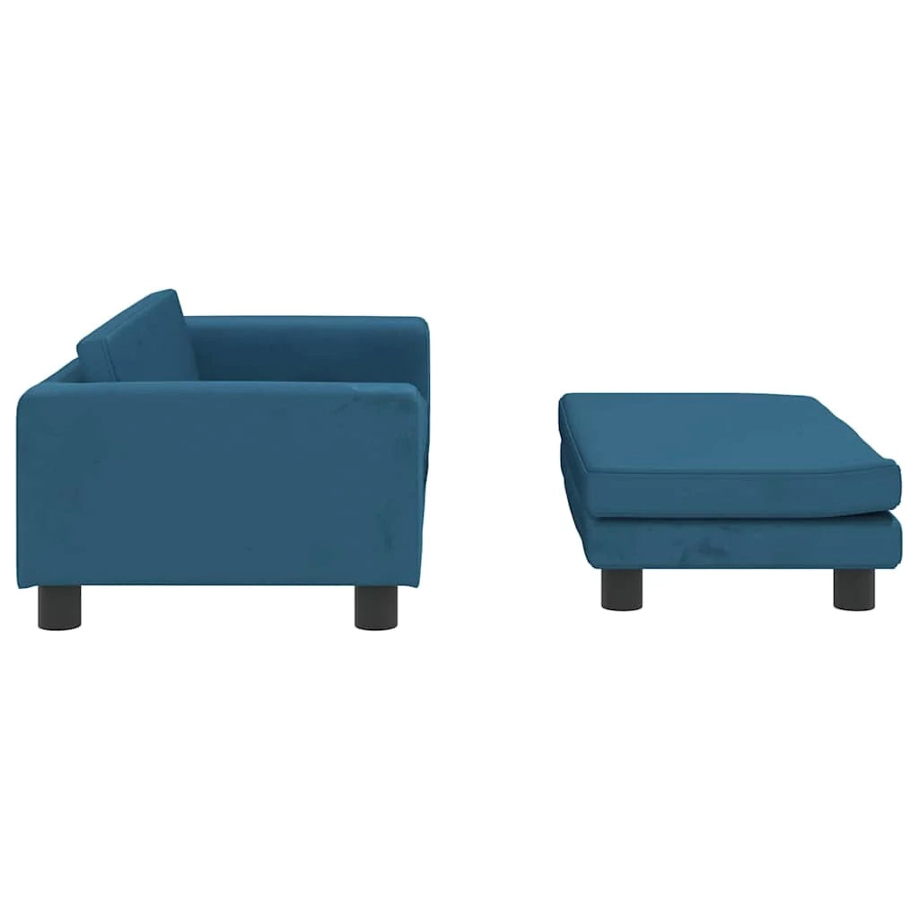 Comodo letto/cesto/divano per cani con estensione 100 x 50 x 30 cm velluto blu 02_0043068
