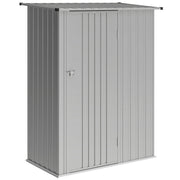 Capanno Attrezzi Giardino in Metallo ¨C Zephmum ¨C 142x86x189 cm, Argento