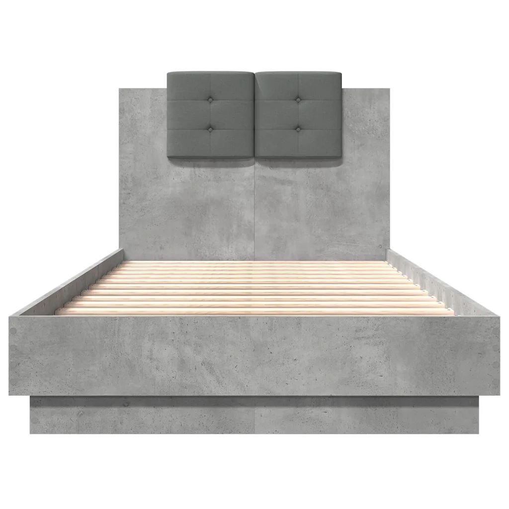 Giroletto Testiera Grigio Cemento 75x190 cm Legno Multistrato 3209978