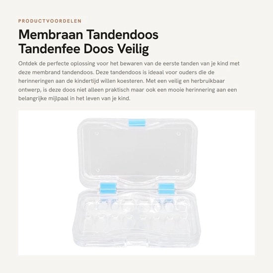 Contenitore per Conservazione dei Denti - Casella di Riciclo per Denti - Scatola di Conservazione dei Denti - Scatola di Riciclo per Denti - Scatola di Ricordo per Bambini - Contenitore Sicuro e Transparente - Box per Conservazione dei Denti