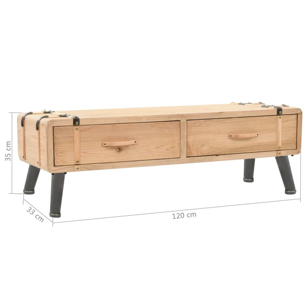 Mobile Porta TV in Legno Massello di Abete 120x33x35 cm cod mxl 19678