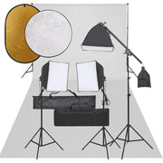 Kit per studio fotografico con illuminazione fondale e riflettore nero 02_0042468