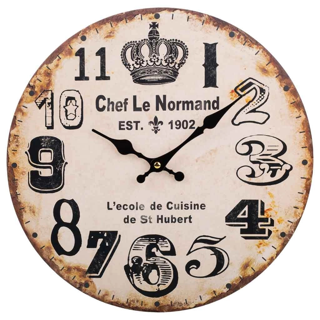 Orologio da parete in legno marrone d34x2h
