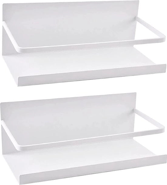 Rack per conservazione frutta e verdura magnetico a due piani per organizzare gli spazi in cucina