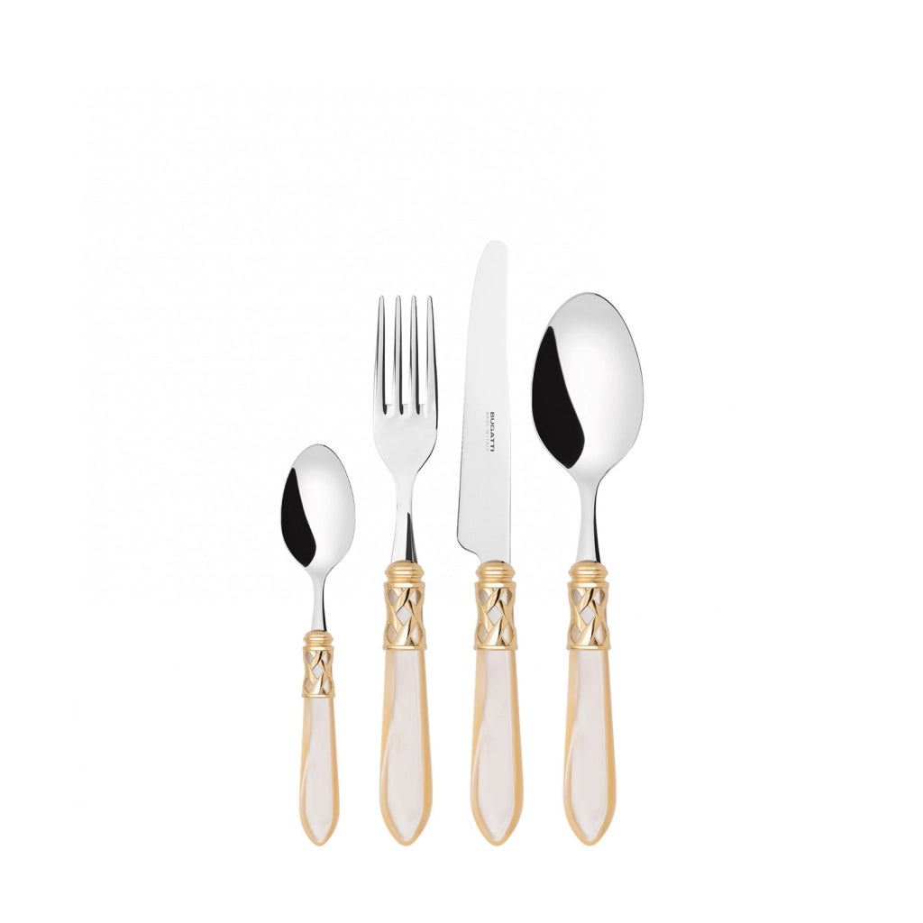 ALADDIN Ghiera Dorata, Posate Set 24 pz, Scatola Compact, Casa