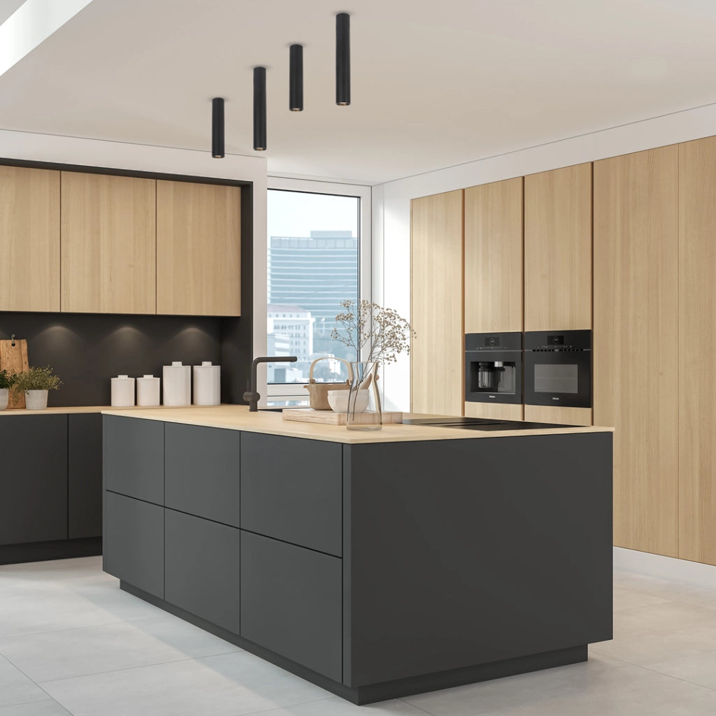 Spot soffitto nero tondo 40 cm GU10 8W Genesis Milagro