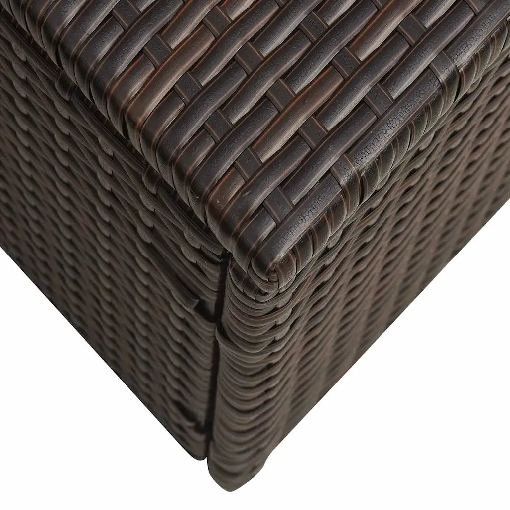 Set Divani da Giardino 5 pz con Cuscini in Polyrattan Marrone