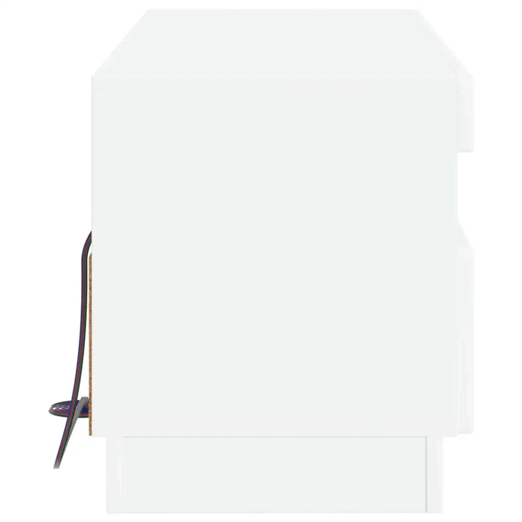 Mobile TV LED Bianco Lucido Legno ingegnerizzato 897429