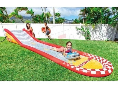 PISCINA GIOCO GONFIABILE PISCINA INTEX SCIVOLO RACING FUN CM. 561X119X76H