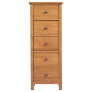 Cassettiera Alta 45x32x110 cm in Legno Massello di Rovere 329924