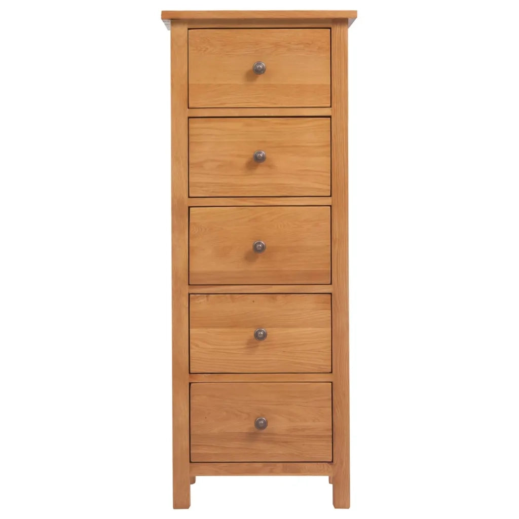 Cassettiera Alta 45x32x110 cm in Legno Massello di Rovere 329924