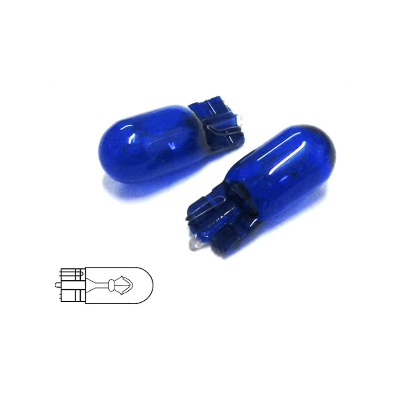 Coppia 2 Lampade T10 W5W 12V 5W Tutto Vetro Bianco Con Effetto Xenon