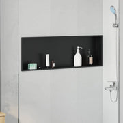Nicchia per doccia Nero 90 x 30 x 9,5 cm Acciaio inossidabile 42012675