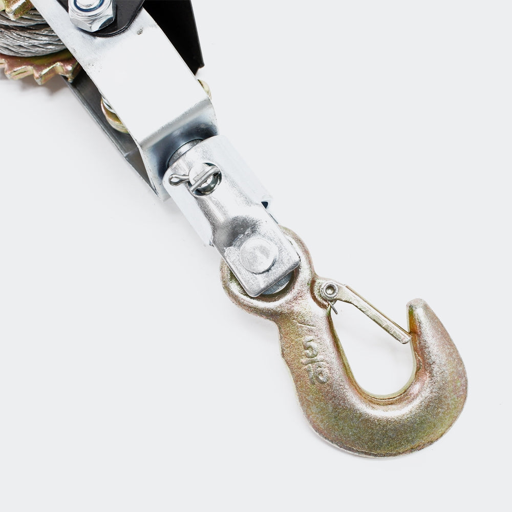 Paranco manuale 4000 kg 3m 2 trasmissione 2 ganci attrezzi garage officina fai da te 3416039/2