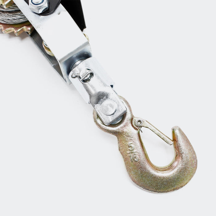 Paranco manuale 4000 kg 3m 2 trasmissione 2 ganci attrezzi garage officina fai da te 3416039/2