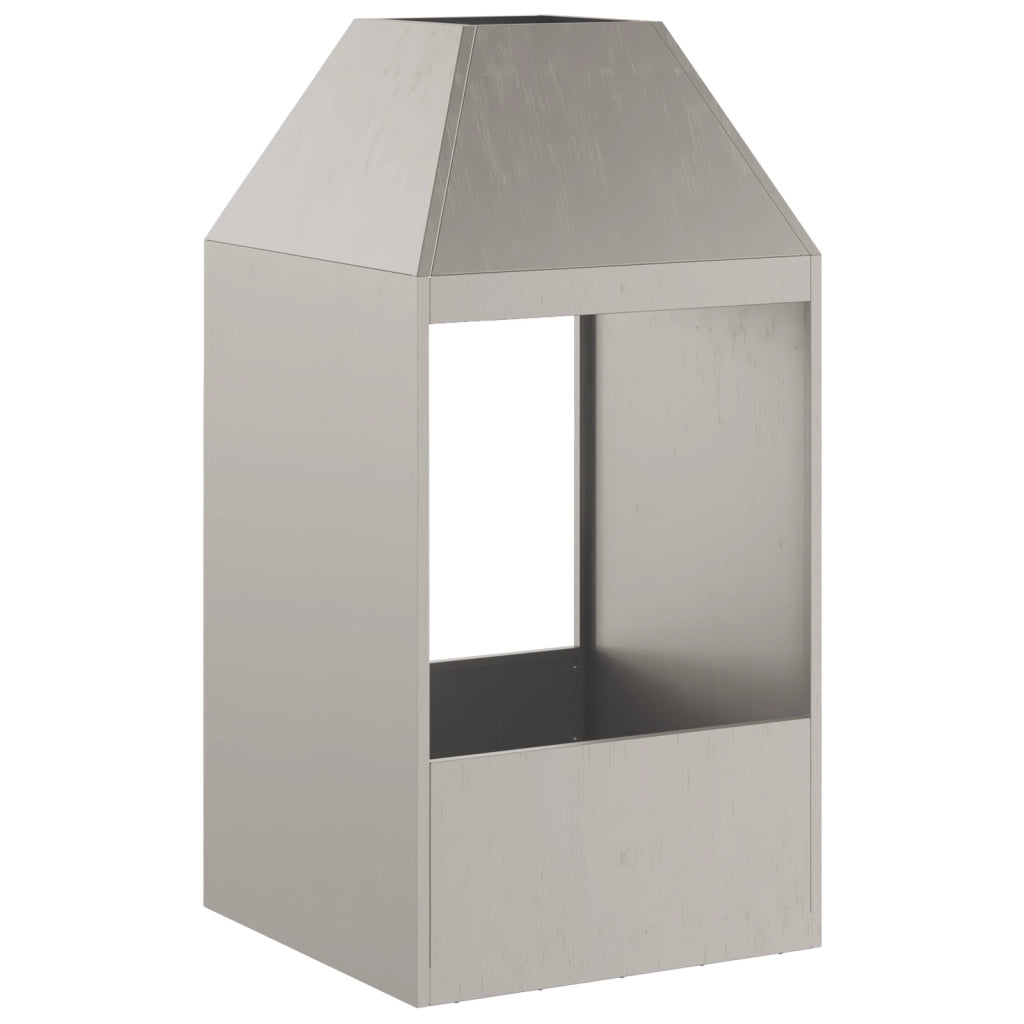 Braciere  50x50x100 cm in acciaio resistente alle intemperie