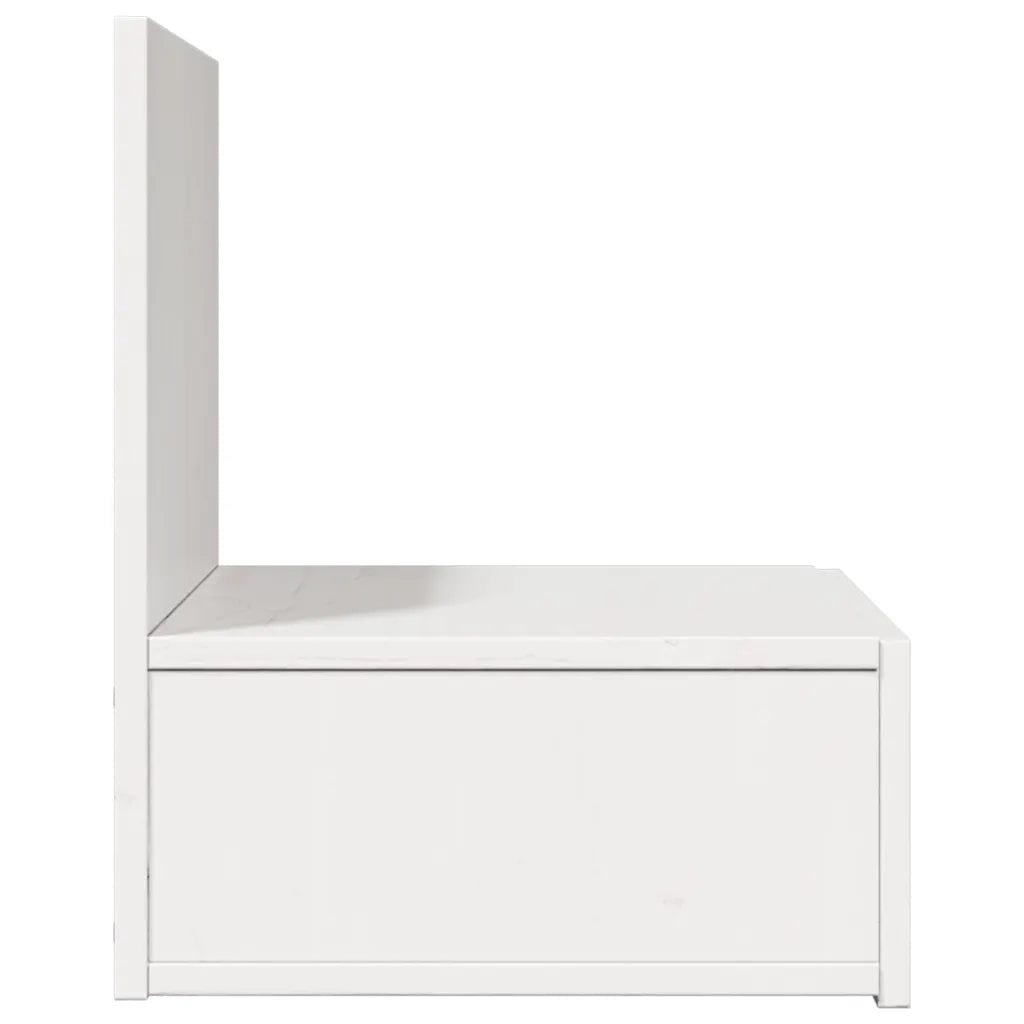 vidaXL Comodino 2 pcs Bianco 42 x 32.5 x 40 cm Legno di pino massello
