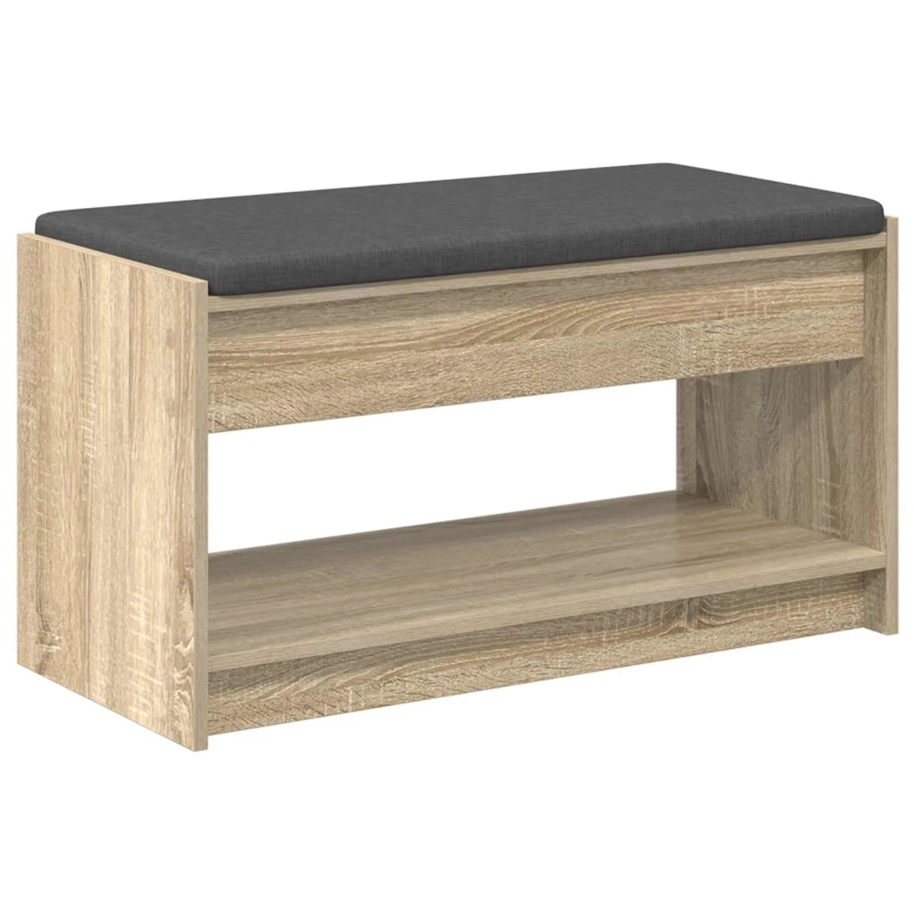 Panca per ingresso con cuscino Rovere Sonoma 83 x 38 x 45 cm 891578