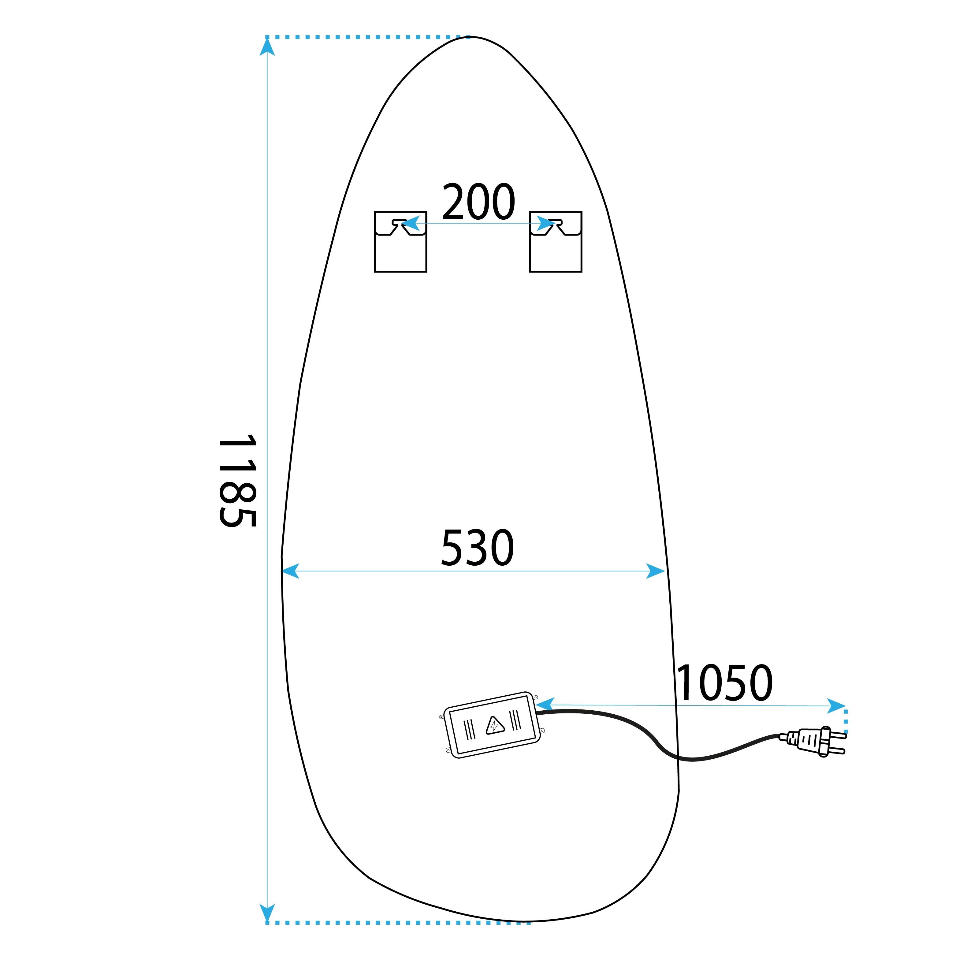 Specchio Led 120x55cm Yh-3359