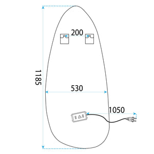 Specchio Led 120x55cm Yh-3359
