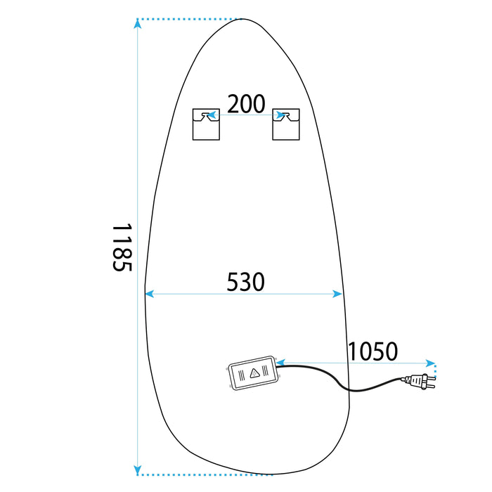 Specchio Led 120x55cm Yh-3359