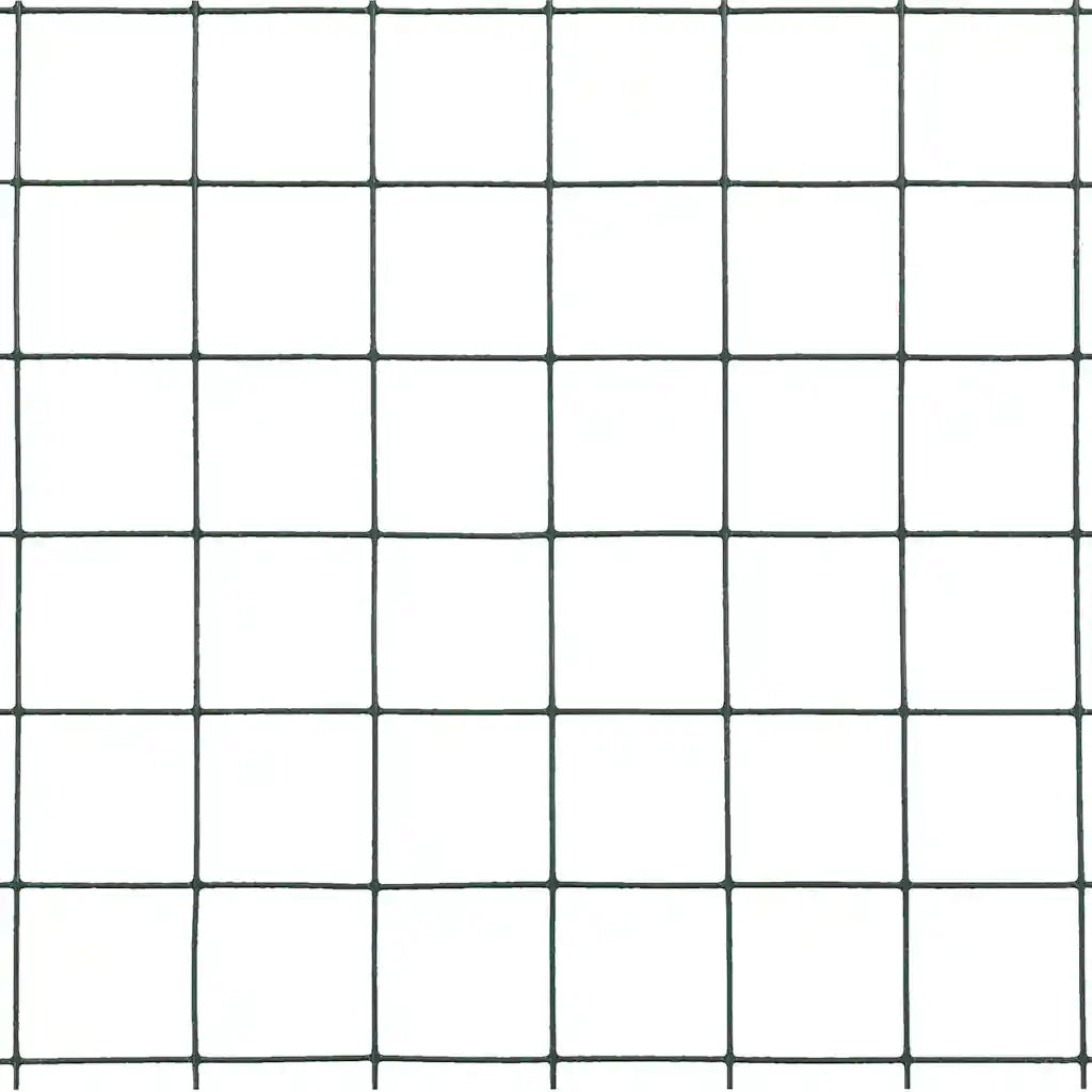 Recinzione in Rete per Pollaio in Acciaio e PVC 10x0,5 m Verde 143625
