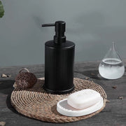Dispensatore di sapone in metallo nero Dispensatore liquido 500ml per bagno cucina (nero)