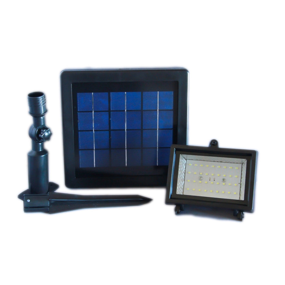 Trade Shop - Faretto Faro Ad Energia Solare 36 Led Smd Da Giardino Pannello Batteria Ricarica -