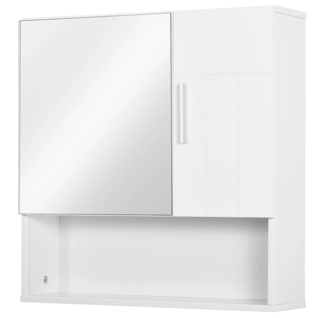 Armadietto Bagno con Specchio ¨C Zephmum ¨C Bianco 54x15.2x55.3 cm