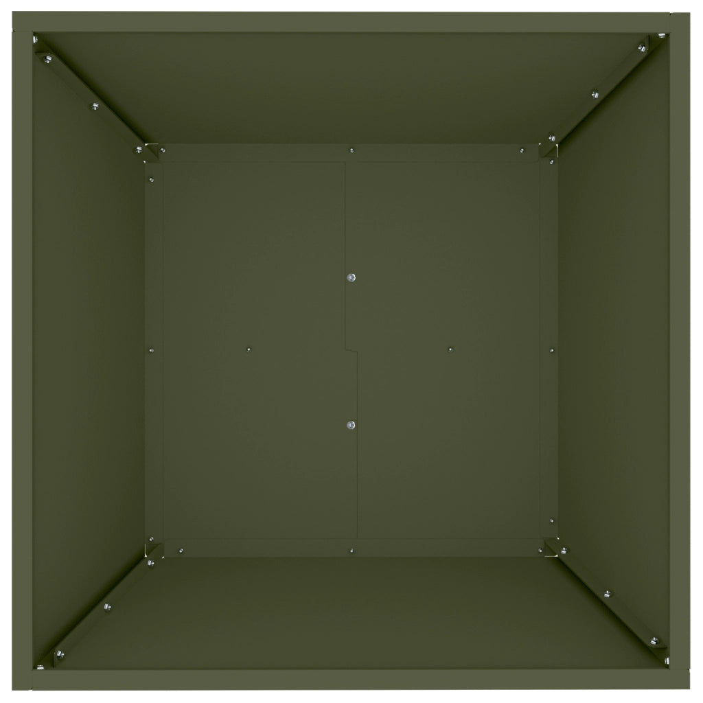 Fioriera In Metallo Verde Oliva Metallo 50 x 50 x 15 cm