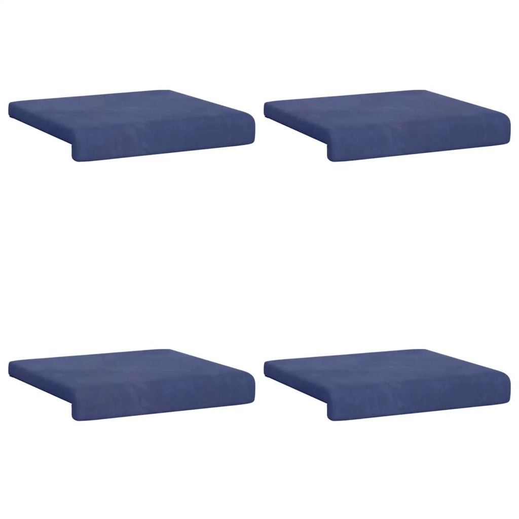Cuscino per panchina 4 pcs Velluto Blu Polizia Profondità 35 cm 42043110
