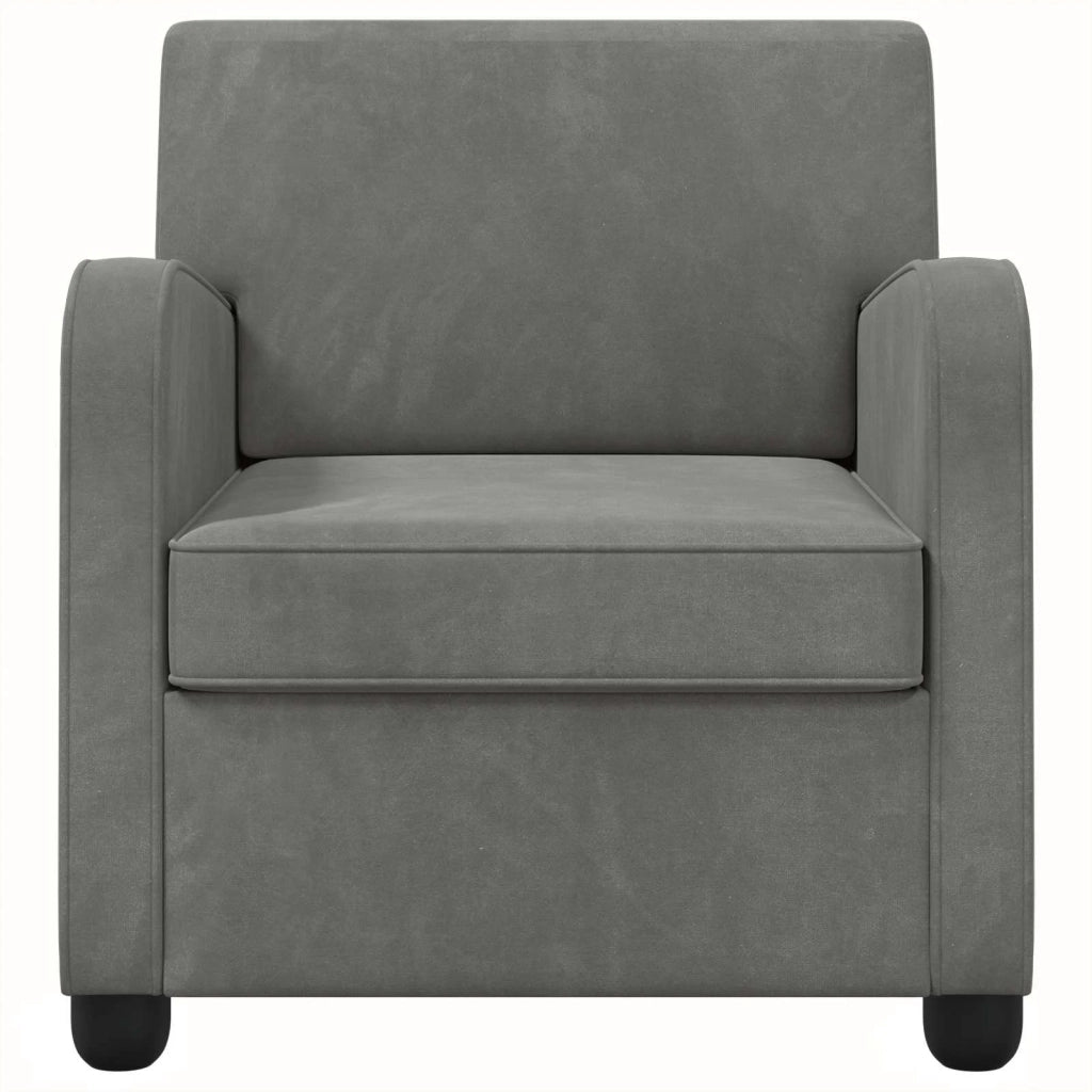 Poltrona Grigio Scuro Velluto 42043413