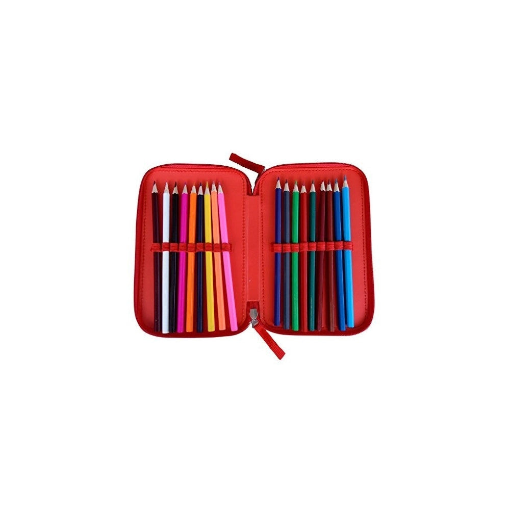 Trade Shop - Astuccio Topolino Mickey Mouse Disney 3 Zip 20x13x6.5cm Scomparto Accessoriato Scuola -