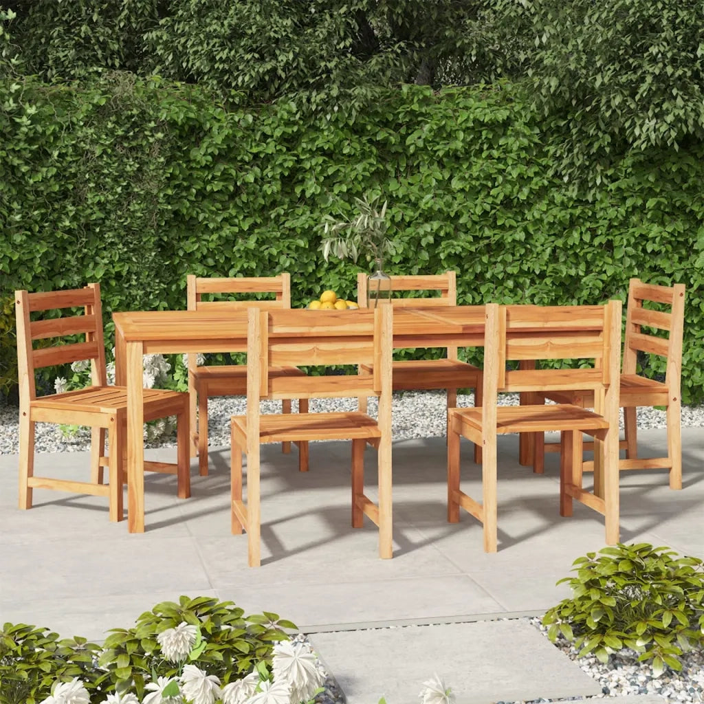 Set da Pranzo da Giardino 7 pz in Legno Massello di Teak 3157191