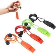 4 pezzi di flauto di soccorso super luminosi con cinturino - flauto di soccorso in plastica per esterni - Alerta di sicurezza - cinturino con riflettori.