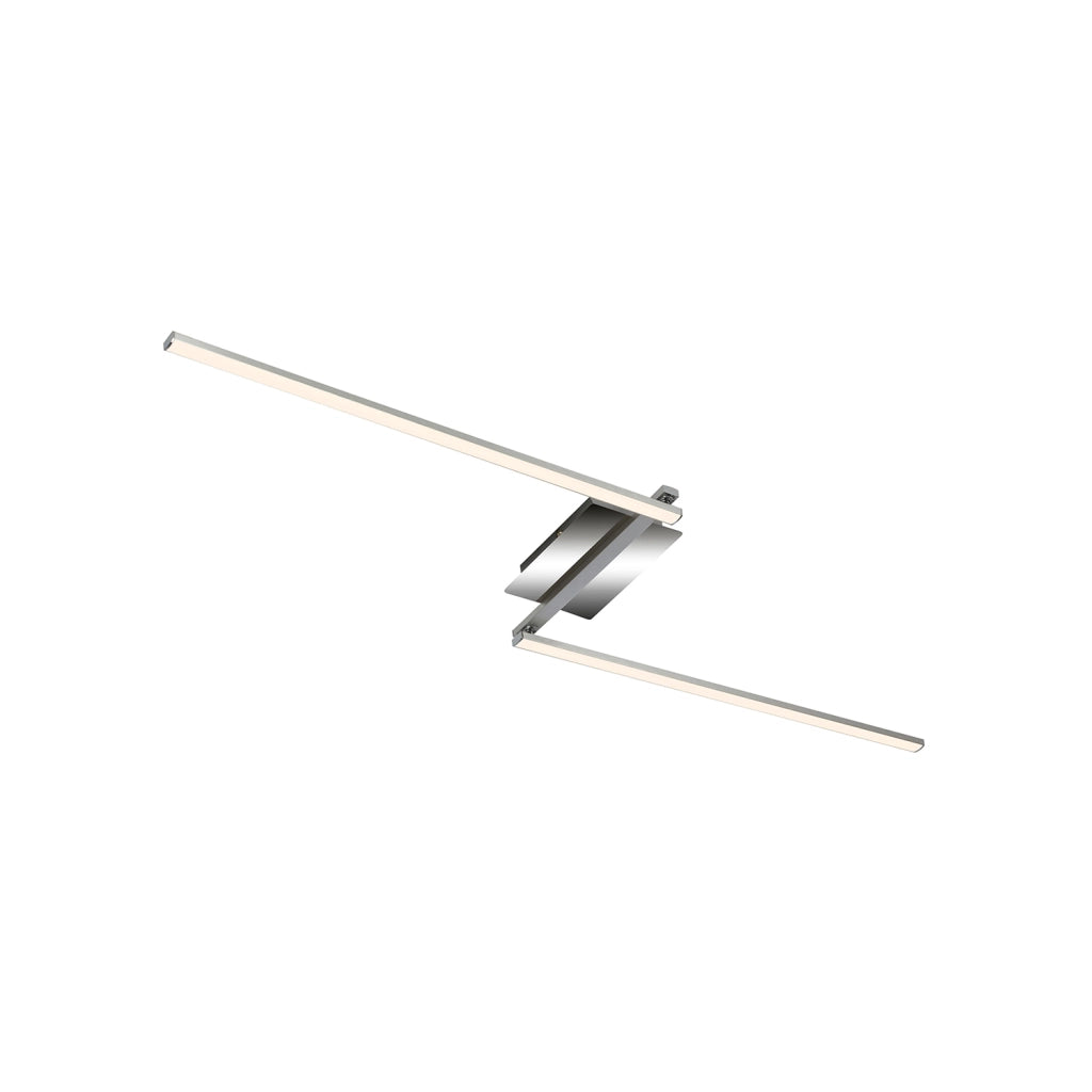 Plafoniera Moderna Staff Metallo Cromo Led Integrato 12W 3000K