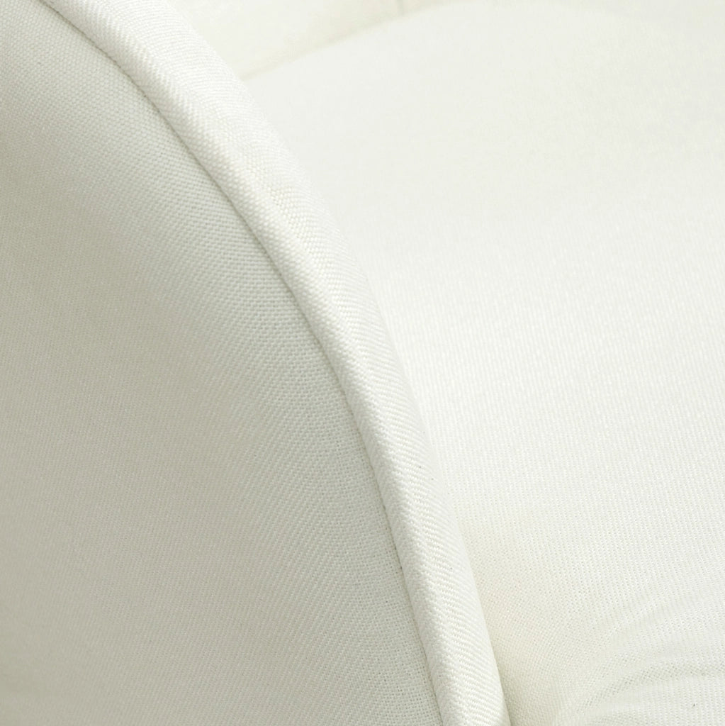 Sedia a dondolo 64x89x90 cm con poggiapiedi e braccioli in poliestere bianco crema