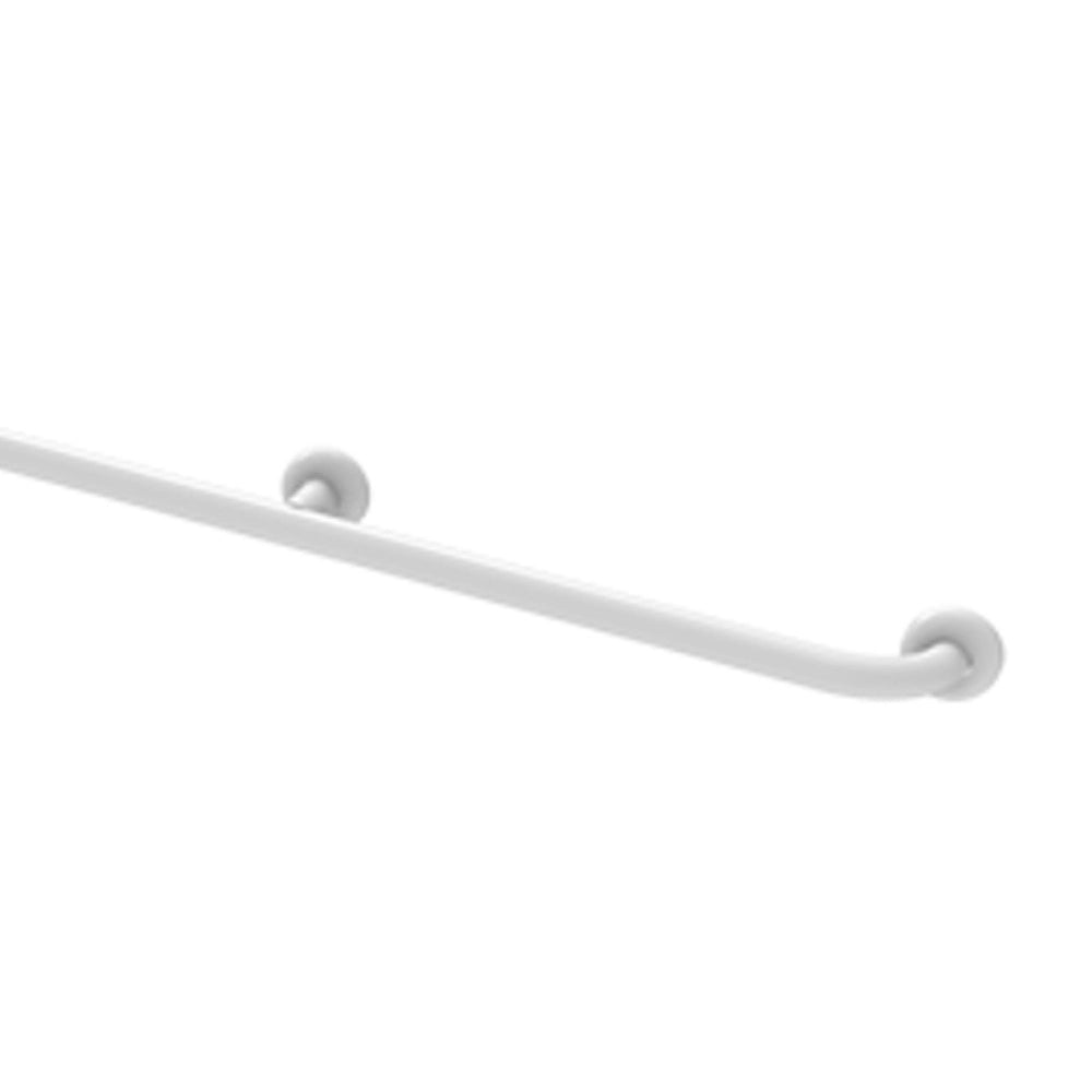 Angolare di sicurezza di 120x70 in acciaio inox, rivestito in nylon, bianco