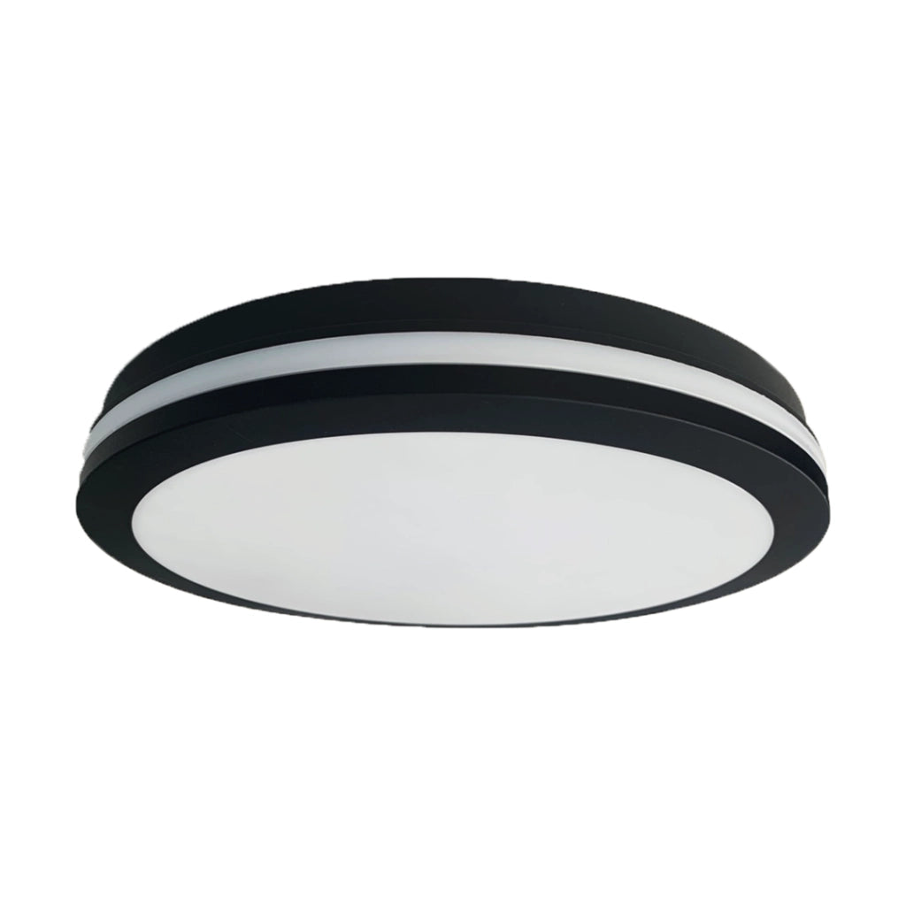 Plafoniera LED tonda 30cm 36W nero/bianco IP54 Eko-Light