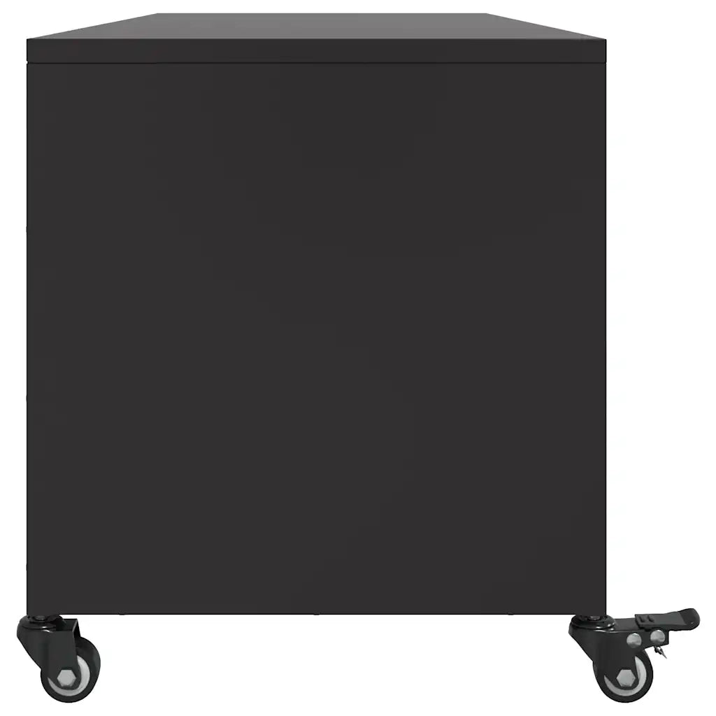 Mobile TV Nero 100,5x39x43,5 cm in Acciaio